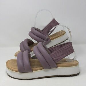 Koolaburra by UGG Anida Puff Platform Sandals Elderberry Purple Slingback Womens